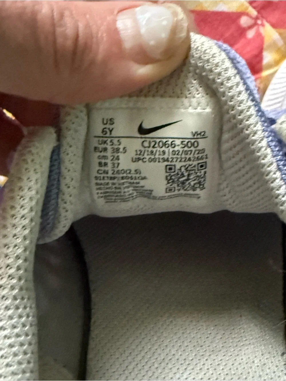 Nike Kids Light Lavender Lace-Up Sneakers